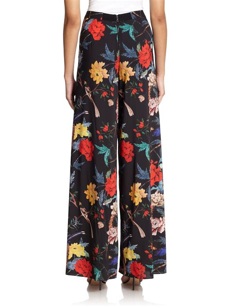 alice and olivia floral pants